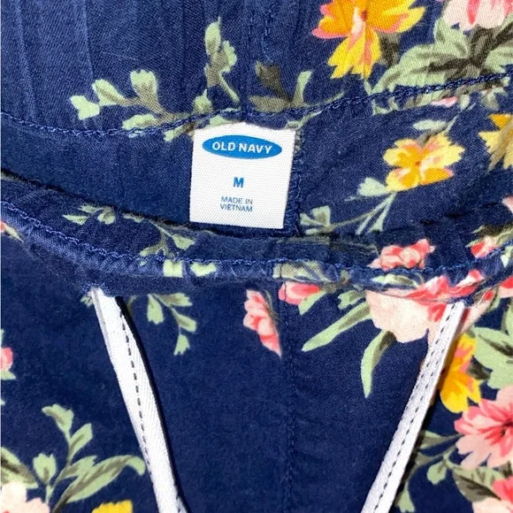 Old Navy Floral Print Navy Lounge Pants - Picture 2 of 7